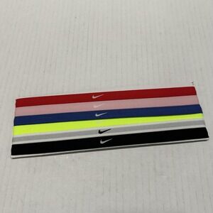 Nike Headband Set Womens One Size Multicolor Elastic Sports Hairbands Lot 6